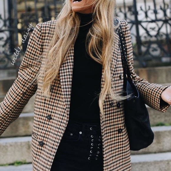 Zara checked jacket brown - Picture 3 of 8